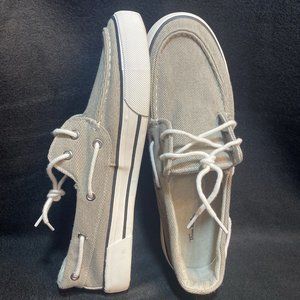 🛑SOLD🛑Thom McAn Monroe Style Mens Canvas Boat Shoes Size 11